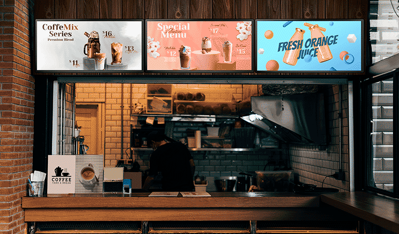 Coffee Shop digital signage