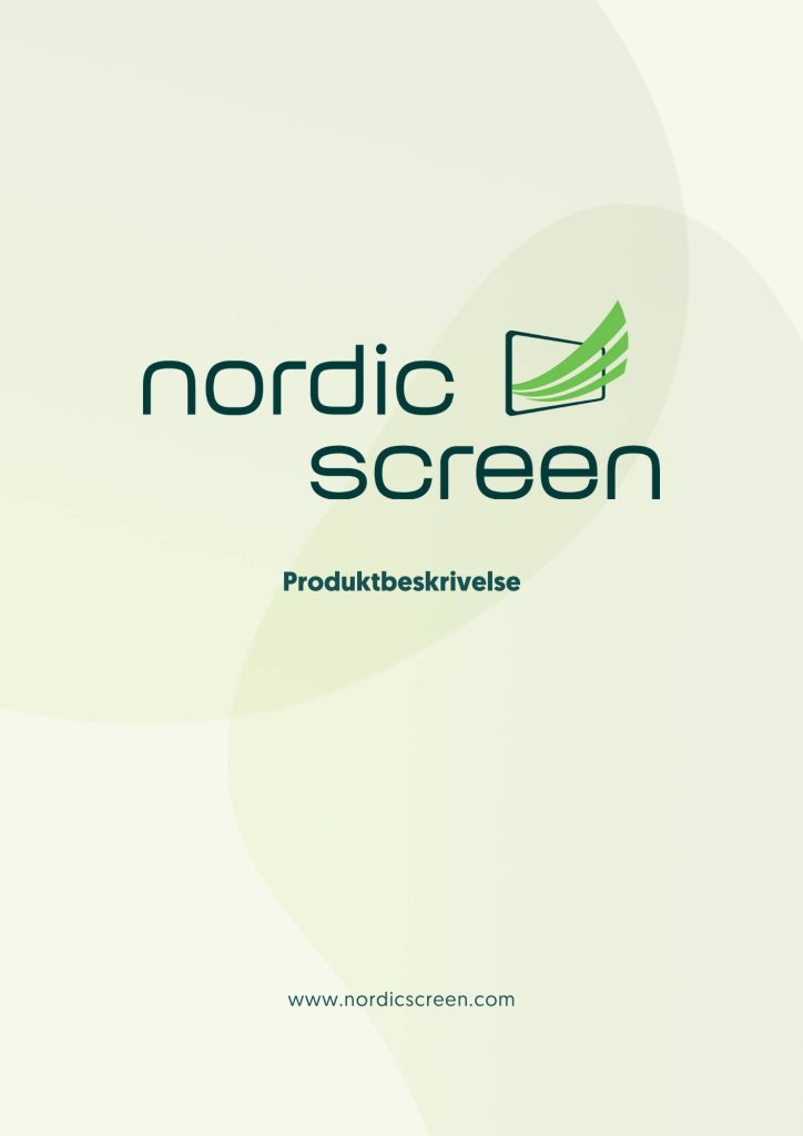 Forside til NordicScreen Produktbeskrivelsen.