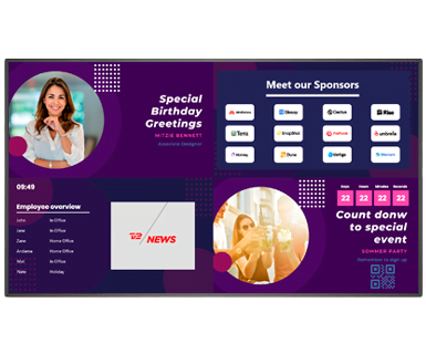 IIyama digital signage screen with design