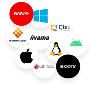 Logos of some of the supported hardware vendors.