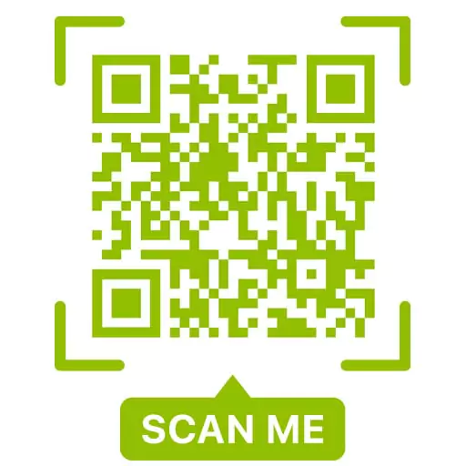 Green example of QR code